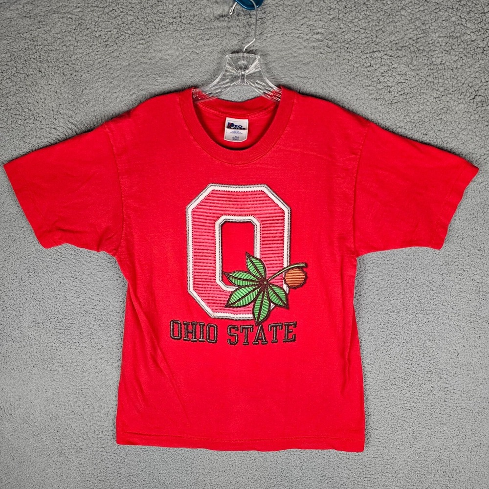 Pro Player T-Shirt Men Medium Red Ohio State Buckeyes Vintage 90s NCAA USA